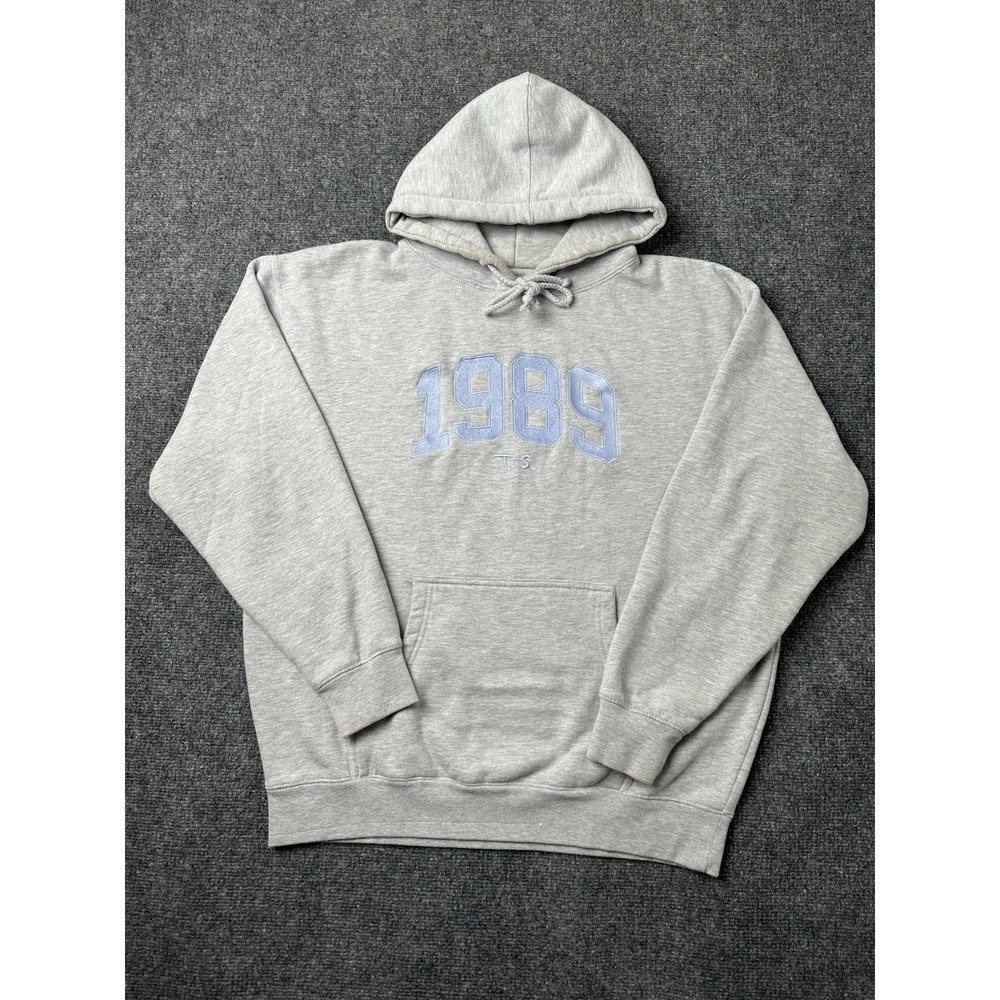 Hoodie Taylor Swift 1989 T.S. Gray Unisex Pullover, Size L